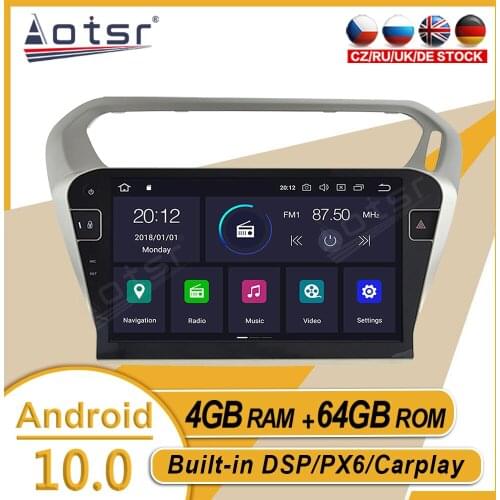 4+64GB For Peugeot 301 2013 2014 2015 2016 Car Stereo Multimedia Player Android GPS Navi Auto Auido Radio Carplay PX6 Head Unit