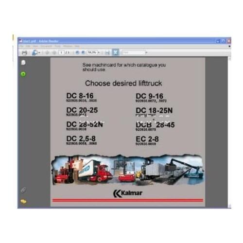 For Kalmar forkLift Trucks parts and repair (service manual)