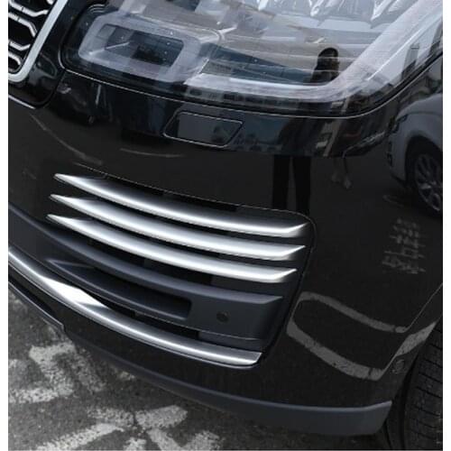 ABS Chrome Car Front Fog Light Grille Cover Trim Decoration For Land rover Range Rover Vogue SE 2018 Accessories Car Styling