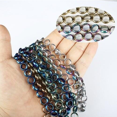 Natural Hematite 10X3mm Plated Glossy Round Beads Jewelry and Jewelry Making DIY Necklace Bracelet Earrings Accessories 16"