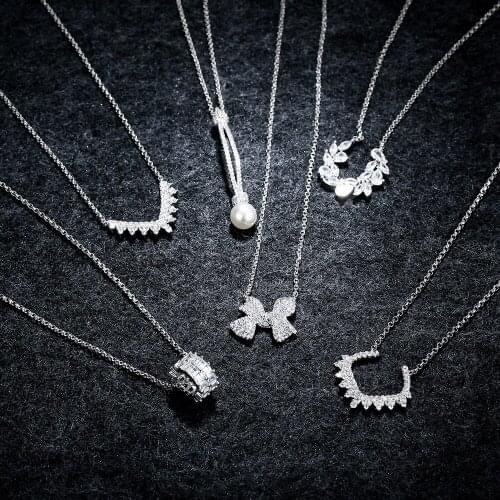 LIDU High Quality 925 Silver Bow Adjustable Necklace With Stylish Elegant Monaco Jewelry As A Gift For Friends