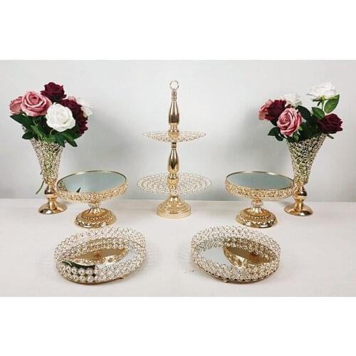 Wedding cake table set tray display rack wrought iron bird cage afternoon tea snack rack