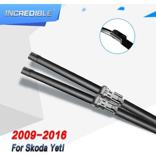 INCREDIBLE Windscreen Wiper Blades for Skoda Yeti 24"&19" Fit Push Button Arms 2009 2010 2011 2012 2013 2014 2015 2016