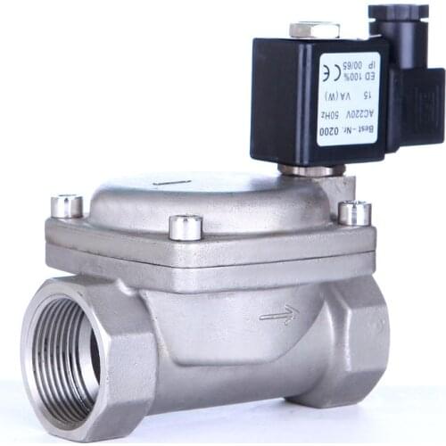 1-1/4" High Pressure Normally Closed Stainless Steel Solenoid Valve 1.6Mpa 0927 Pilot Formula Solenoid Valve
