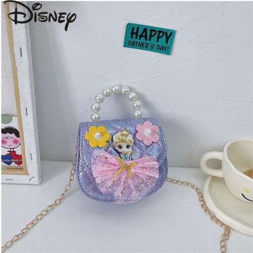 Disney Snow White 2021 New Girls Shoulder Messenger Bag Fashion Casual Handbag PU Magnetic Buckle Large Capacity Storage Bag