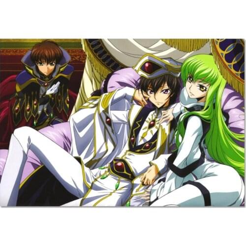 Custom Canvas Wall Decor Anime Code Geass Colorful Canvas Poster Cloth Wall Fabric Posters And prints Home Decor Painting