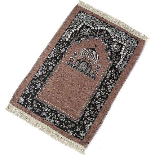 Drop Shipping Muslim Prayer Rug Islamic Carpet Mat tapis de priere Mats Rug Islam Eid Rugs Tassel Decor Christmas Gift Blanket