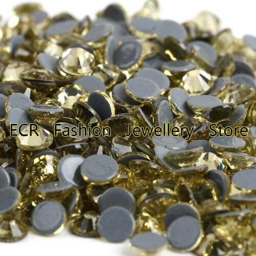 AAAA+ Quality Jonquil HotFix Rhinestones ss6 ss10 ss16 ss20 ss30 Iron On Flatback Hot Fix Rhinestones For Luxury Dress