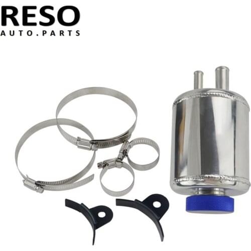 RESO--Free shipping Jdm Racing Power Steering Fluid Reservoir Tank Clamps Universal Aluminum