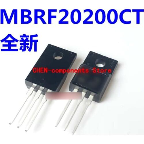 10pcs Brand new MBRF20200CT B20200G TO-220F plastic package transistor