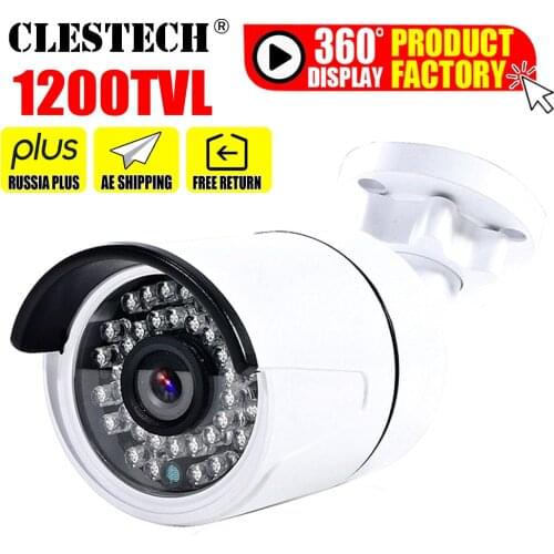 1200TVL Cmos Hd Cctv Camera in/Outdoor Waterproof ip66 IR-CUT 36Led Night Vision Video monitoring security vidicon have bracket