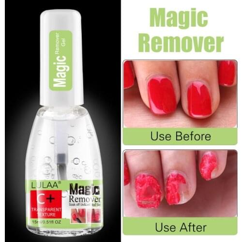15ML Magic Nail Polish Remover Fast Bursting Remove Sticky Layer Gel Cleaner Lint Free Wipes Nail Degreaser Tools Dropship TSLM1