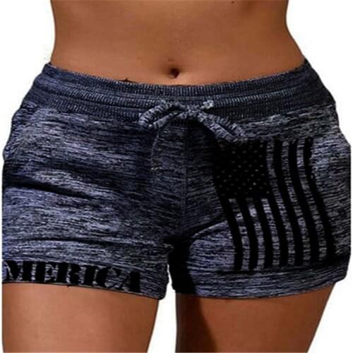 2021 Woman Shorts High Waist Soild Drawstring Quick Dry Elastic Sports Shorts Print Fitness Pants Womens Clothing женские шорты