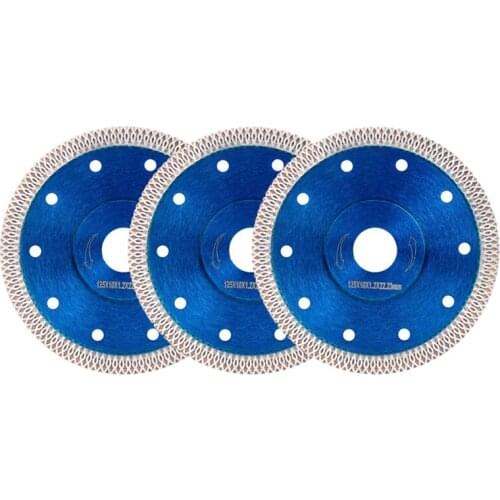 3Pcs 125mm Turbo Diamond Circular Saw Blade Disc for Diamond Wood Cutting Disc Ceramics Porcelain Tiles Angle Grinder