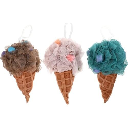 3Pcs Cleaning Mes Body Exfoliating Tools Bath Ball Shower Balls Shower Foaming Balls Rabbit Balls With Hanging Rope
