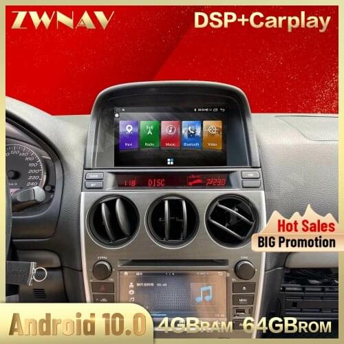 DSP Carplay 6+128GB Android 10.0 Car DVD player unit Multimedia For Mazda 6 GPS Navigation Auto audio radio stereo IPS head unit