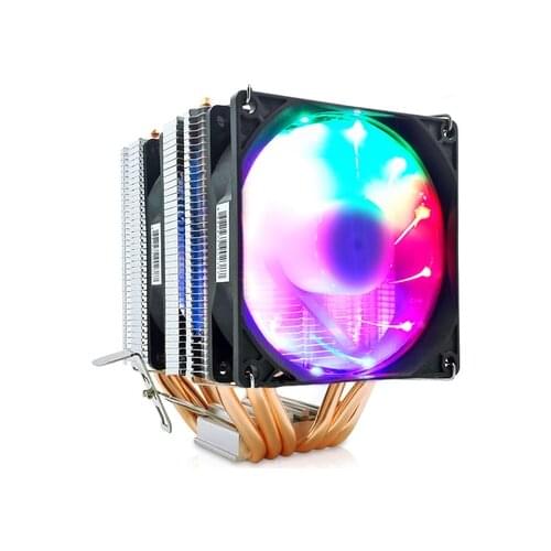 RGB cpu Radiator 6 pipes Cooling Fan Cooler for Intel AMD CPU LGA 1155 1156 1150 1366 2011 X79 2011-3 X99 Socket Motherboard