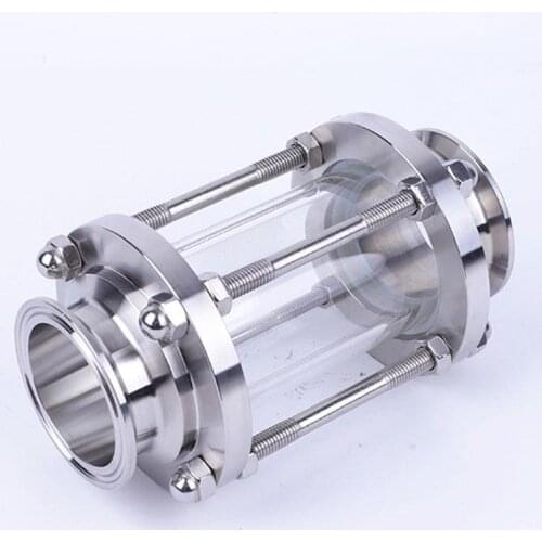 Brewing Diopter 1.5" Tri Clamp x 32mm 1-1/4" Pipe OD SUS 304 Stainless Steel Sanitary Flow Sight Glass Homebrew Beer