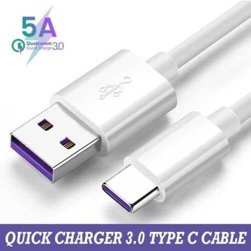 5A USB Type C Cable For Huawei Mate 30 P30 P40 Pro USBC Super Fast Charging Charger For Xiaomi Redmi 9 8 7 Note 9 8 Phone Cable