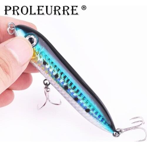 Topwater Classic Bullet Pencil Fishing Lure 9cm 8g 3D Eyes Hard Bait Crankbait Bass Wobblers With 6# Hooks Pesca Iscas Tackle