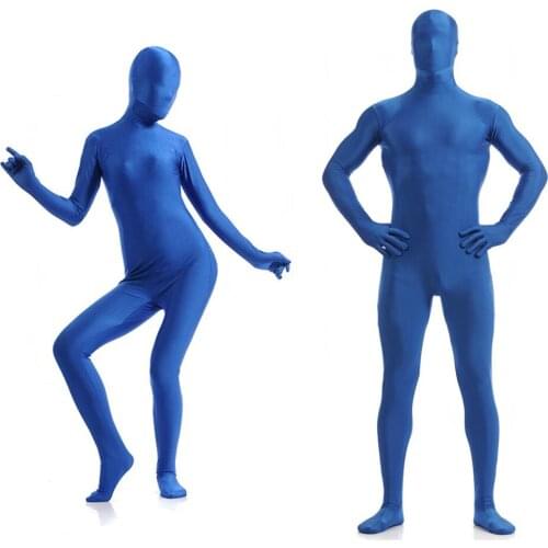 Customized Zentai Costumes Full Body Skin Suit Catsuit Halloween Costumes Adult Bodysuit add crotch zipper open eyes open mouth