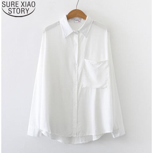 Fashion Vintage Blouse 2021 Autumn Korean Plus Size Clothing for Women Shirt and Blouse Ladies Tops Long Sleeve Shirt 11332