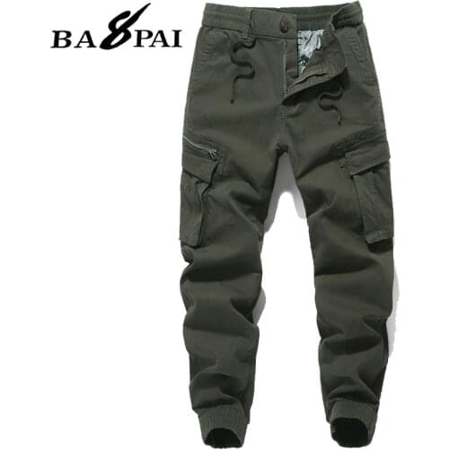 BAPAI Mens Fashion Work Pants Outdoor Wear-resistant Mountaineering Trousers Work Clothes Street Fashion Thick Cargo Pants