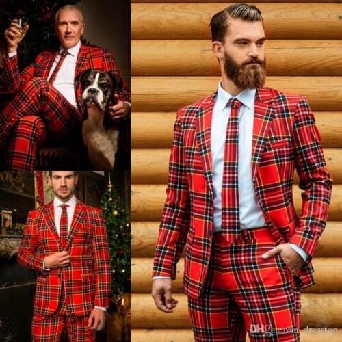 2020 Newest Hot Sell Glen Plaid Custom Slim Fit Mens Business Suit Handsome Mans Suits For Wedding Two Pieces Suit(Jacket+Pants)