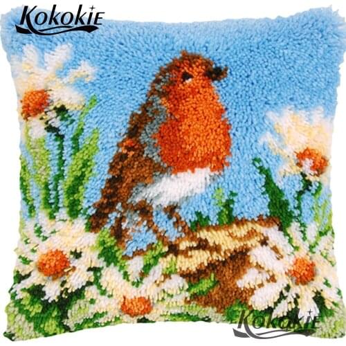 3d latch hook pillow kits animal printing counted cross stitch kits for embroidery Crocheting Kit Rug Yarn diy rug pillowcase