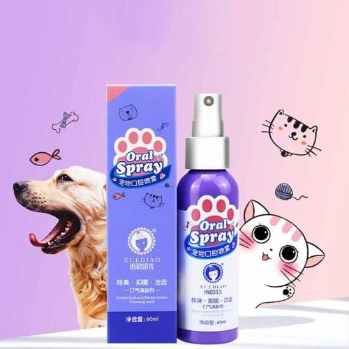 Pet Breath Freshener Oral Treatment Spray Puppy Dog Small Pets Teeth Breath Cleaning Freshener Dog Cat Dental Spray Care Cleaner