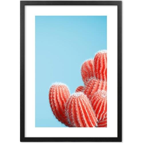 Orange Plant Cactus Nordic Posters And Prints Wall Art Paper Painting Wall Pictures For Living Room Home Decor