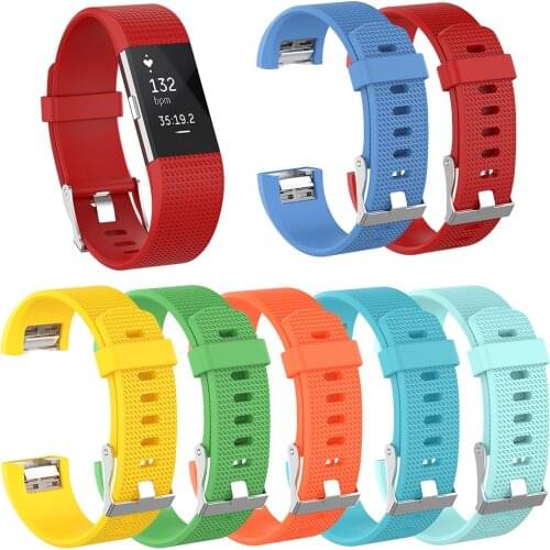 205mm Band Strap Replacement Heart Rate Soft Silicone Sleep Monitoring Watches for Fitbit Charge 2 Fitness Wristband