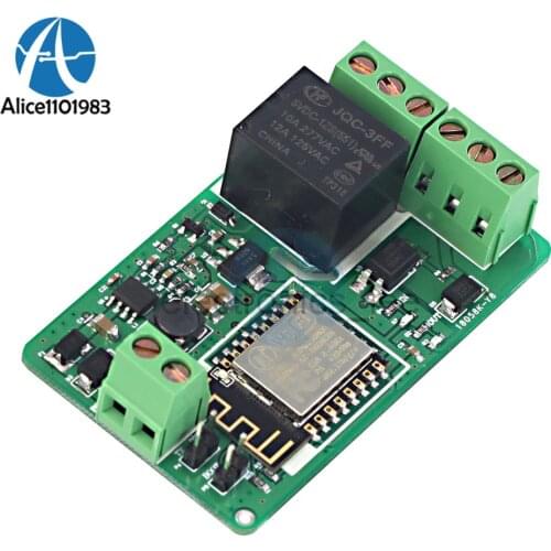 ESP8266 220V 10A Network Relay WIFI Module DC 7-30V HTTP Control TCP Client TVS Protection 4-layers Board PCB Pin Anti-climb