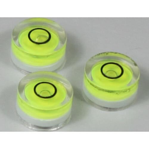 3pcs 14.3 X 8mm Circular Bubble Level for professional measuring and normal use