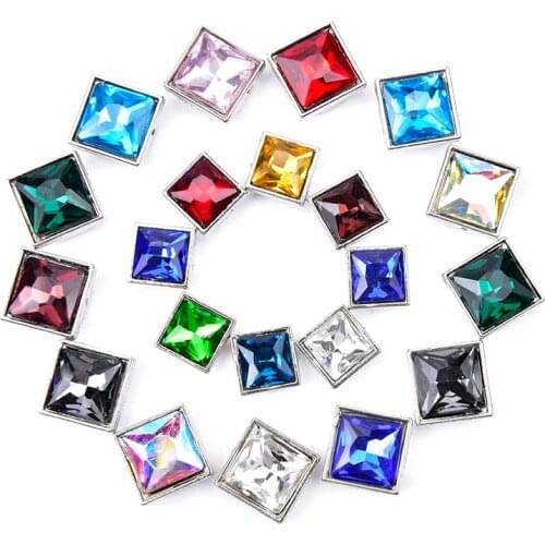 Square Shape Glass 8/10mm Sew on Rhinestone with Silver Claw Setting for Needlework Crystal Stone Shoes Dress DIY Trim