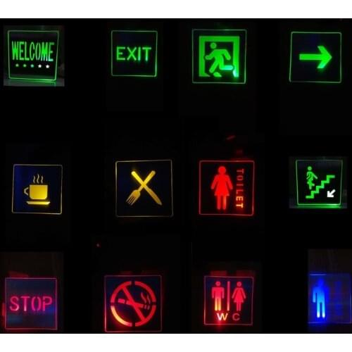 AC110/220VLed Emergency Light Indicator Sign Lighting For CoffeeToilet WIFI Exit BULB Public Areas Information Sign Warning Lamp