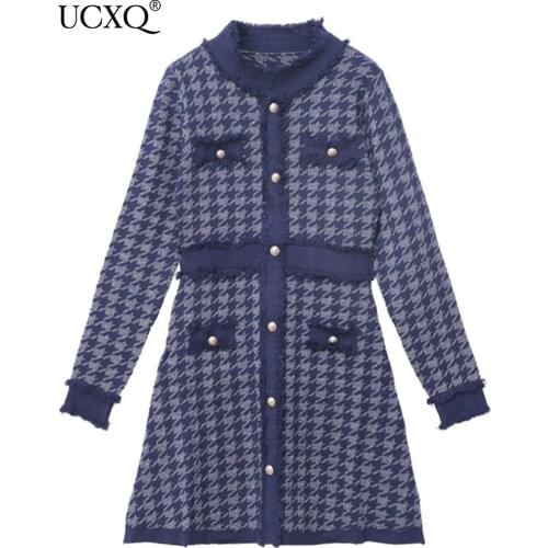 Модные трикотажные платья UCXQ China At AliExpress