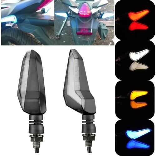 2PCS LED Turn Signal Light Motorcycle Stop Signals DC-12V Universal Universal M10 Brake Light Motorcycle LED Daytime Running