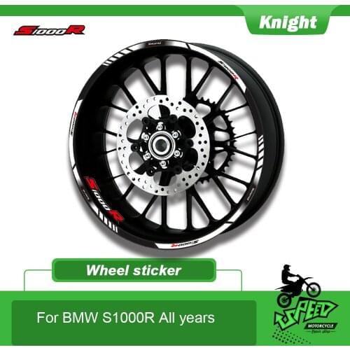 For BMW S1000R S1000 R17“ inches high quality motorcycle wheel decals Reflective stickers rim stripes