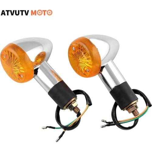 1pair Chrome Front Rear Turn Signal turn light indicator For Most Motorcycle Street Bike Scooter Cruiser Chopper