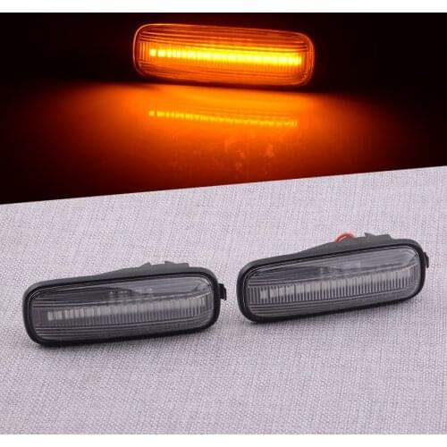 2Pcs Car Dynamic Clear LED Side Marker Turn Signal Light Fit for Honda Civic Ballade Hatchback Sedan 1999 1998 1997 1996