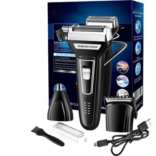 3 In 1 Electric Nose Hair Trimmer Kit Electric Trimmer Cut Clipper Beard Nose Eyebrow Razor Clipper Cleaner Remover Tool