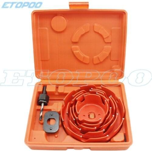 5PCS alloy woodworking hole opener gypsum board PVC wood reamer hole pitch set 64-127mm