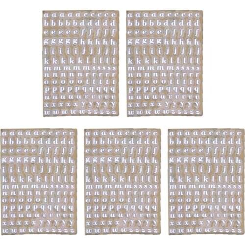 5Pcs 3mm Alphabet Letters Chunky Glitter Epoxy Resin Decorative Stickers Engkish Letters Numbers UV Epoxy Resin Fillings X4YA