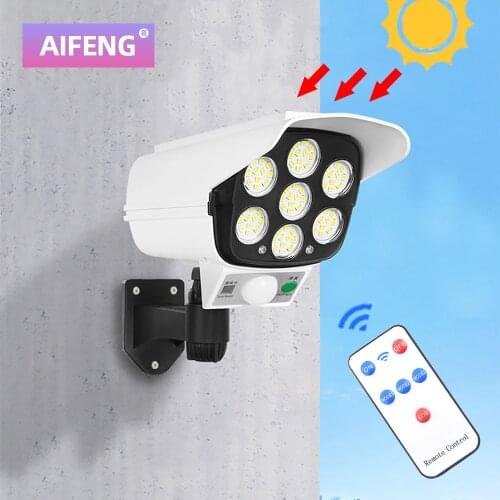 AIFENG Solar Light Simulation Monitoring Solar Light Outdoor Solar Lamp Pir Motion Sensor Solar Powered Sunlight Street Light