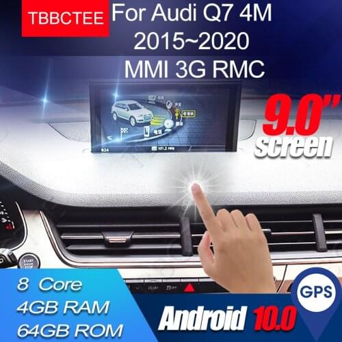 Android 10 4+64G For Audi Q7 4M 2015~2020 GPS Navigation Car Multimedia Player MMI 3G RMC Radio Head Unit Navi Stereo WiFi 2 Din