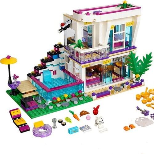 Bela 10498 girl Friends Livis Pop Star House 41135 Emma Mia Figure Educational Toy For Children Building Block toys 3008