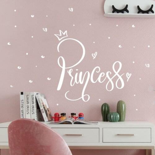 White Princess Wall Stickers Decorative Vinyl Romantic Wedding Decoration Shop Glasss Window Sticker Baby Girl Bedroom Mural Art