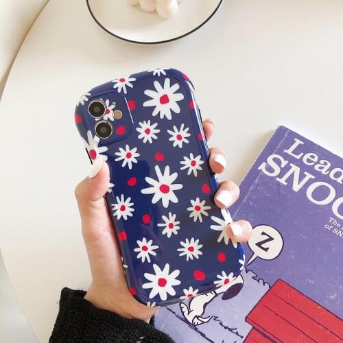 For iPhone 11 Pro Max 11Pro XS Max XS X XR 7 8 Plus Case Full Protect Camera Small Thin Waist Anti-knock Soft Floral Cover Funda