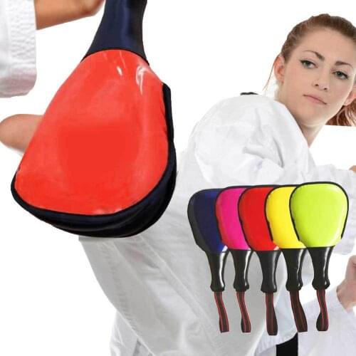 Children Kids Taekwondo Karate Muay Tha Training Gear Foot Target Adult Faux Leather MMA Kick Boxing Pad Martial Arts EQUIPMENT